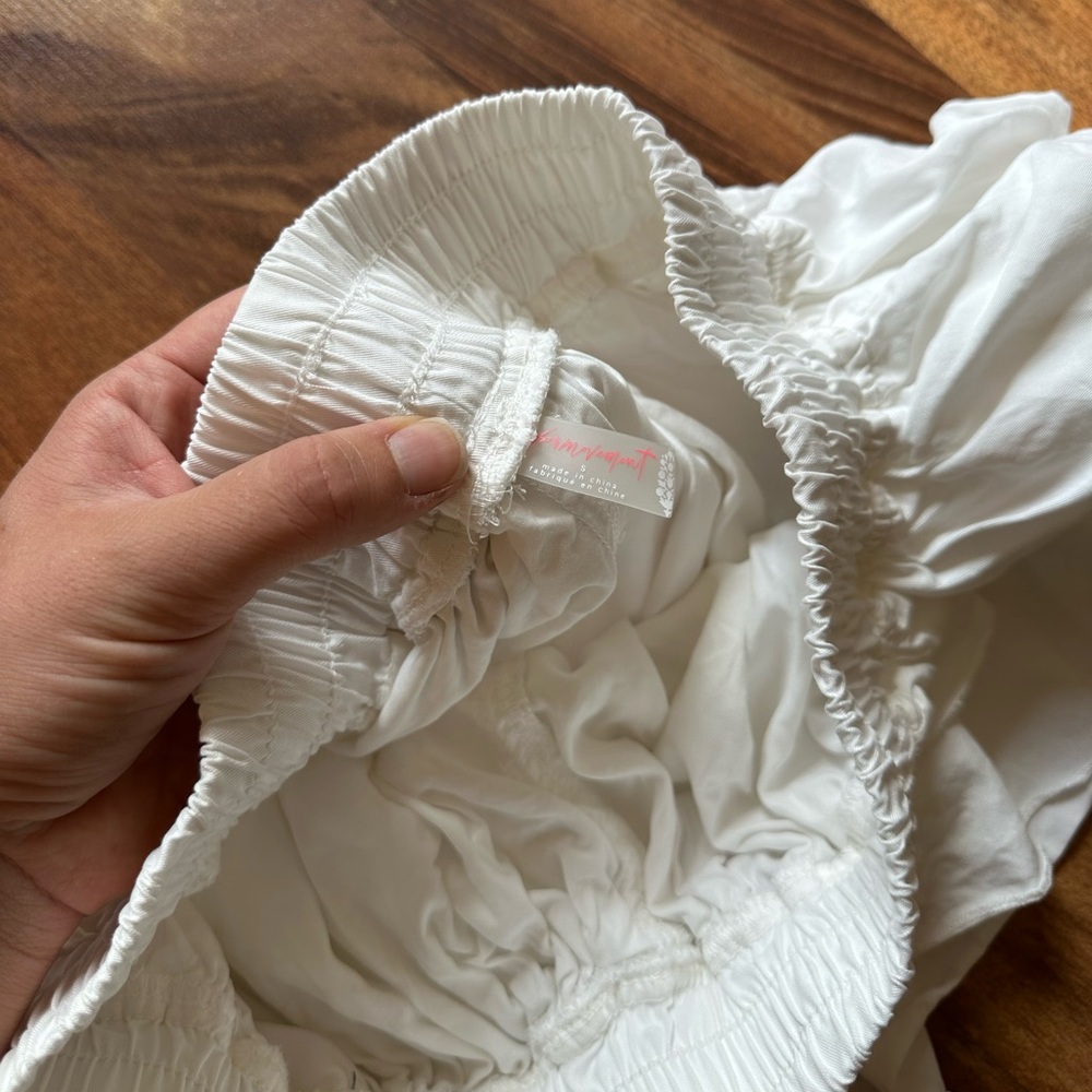 Free People Movement Prima White Ruffle Shorts - Picture 6 of 8